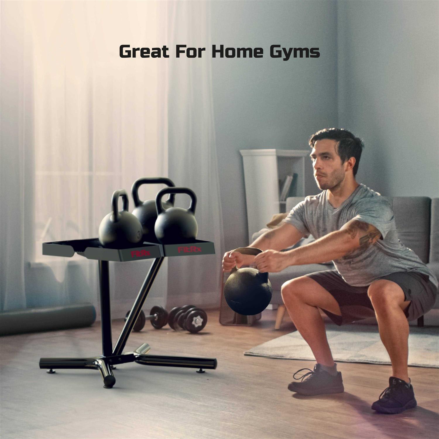 Fitrx SmartRack Dumbbell Stand, Dumbbell and Kettlebell Weight Rack Stand for Home Gym - Image 3
