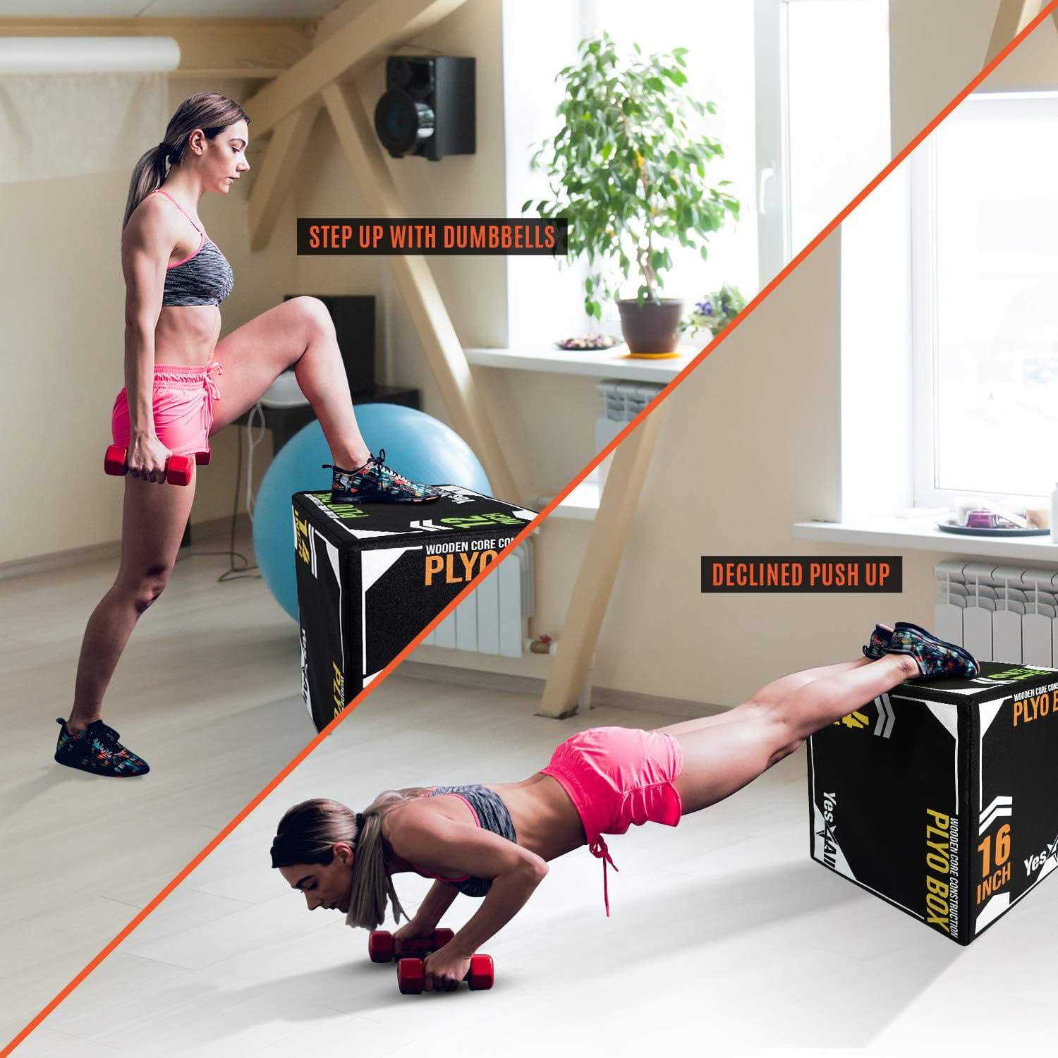 Yes4All 3-in-1 Soft Plyo Box Wooden Core Safe for Shins - Image 5