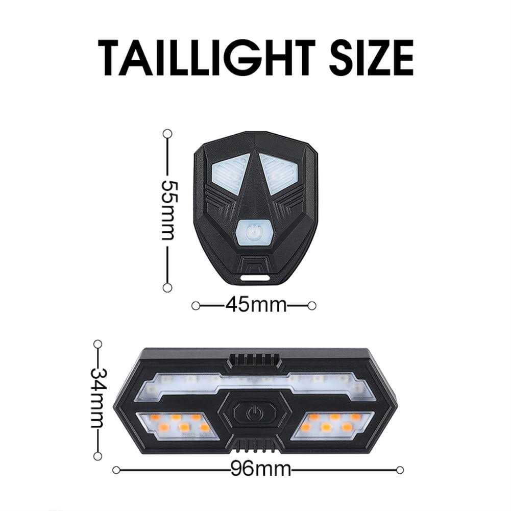 West Biking 5m Remote Bike Taillight Turn Signal MTB Waterproof USB Rechargeable Cycling Rear Lamp with Alarm Sound - Image 3