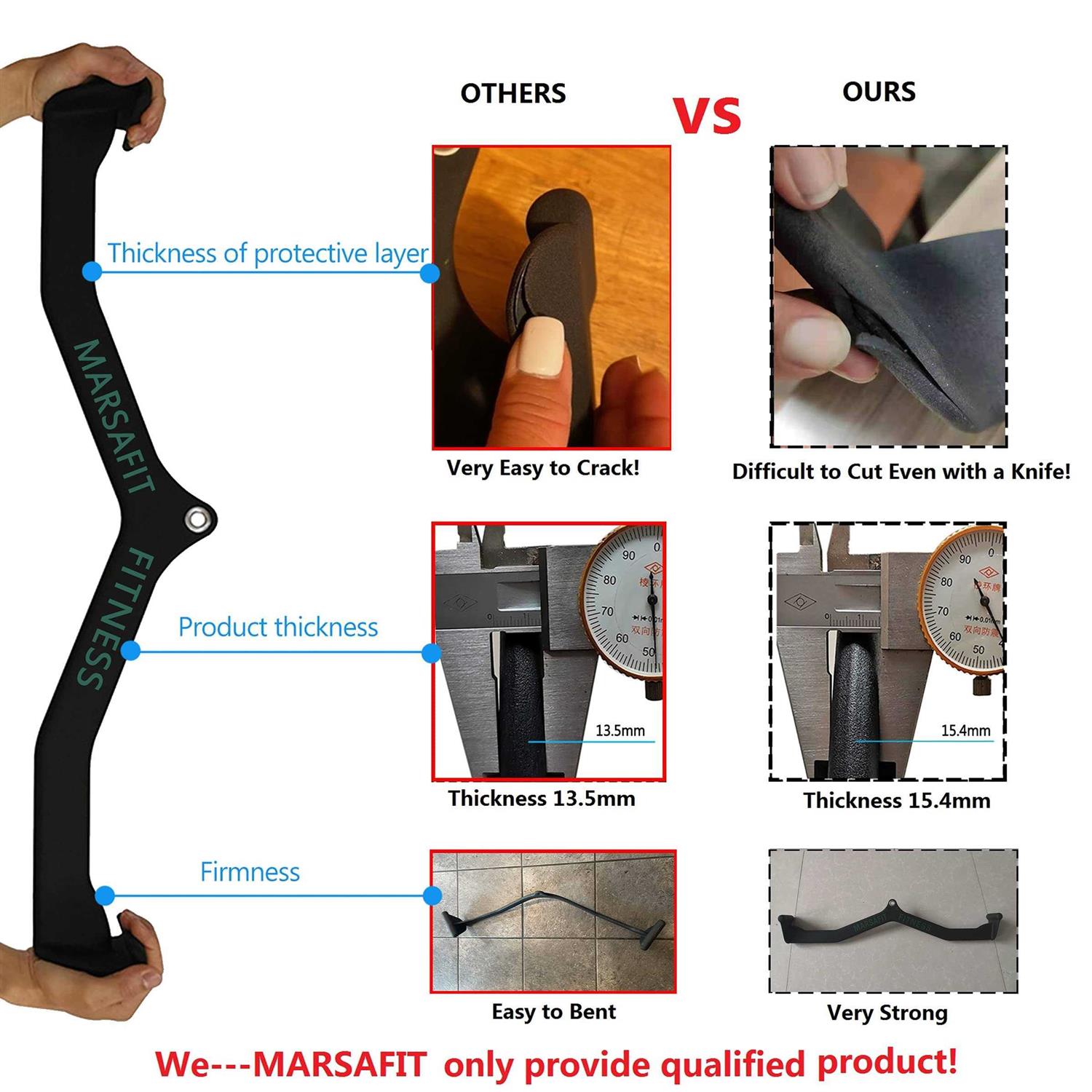 MARSAFIT Home Gym Fitness Rowing T-bar V-bar Pulley Cable Machine Attachments - Image 4