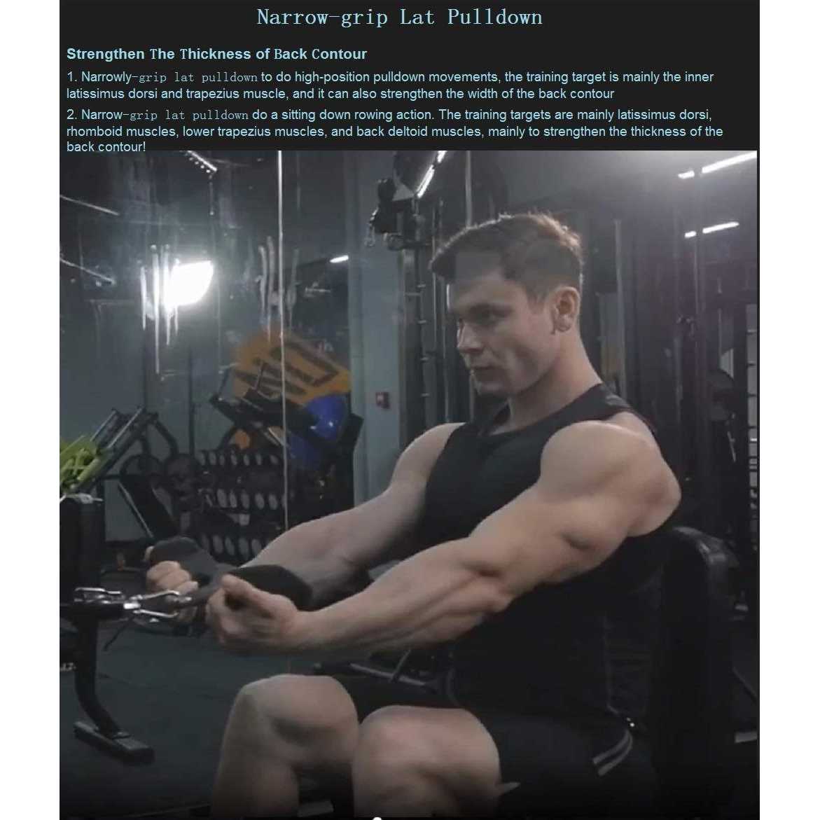 MARSAFIT Home Gym Fitness Rowing T-bar V-bar Pulley Cable Machine Attachments - Image 5