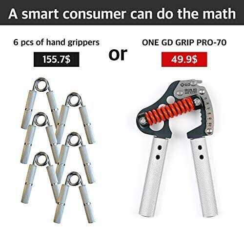 GD Hand Grip Strengthener Iron Grip Light. 80 Adjustable Hand Gripper Hand Grips for Strength - Image 5