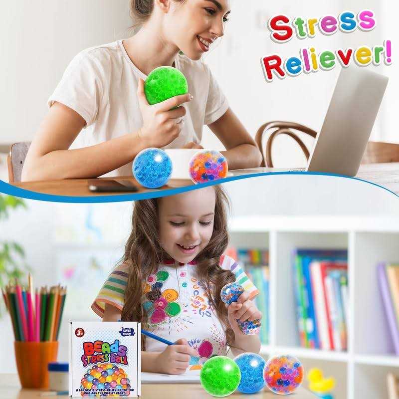 Lemostaar 3 Set Water Beads Stress Relief Squeezing Balls for Kids and Adults - Image 3