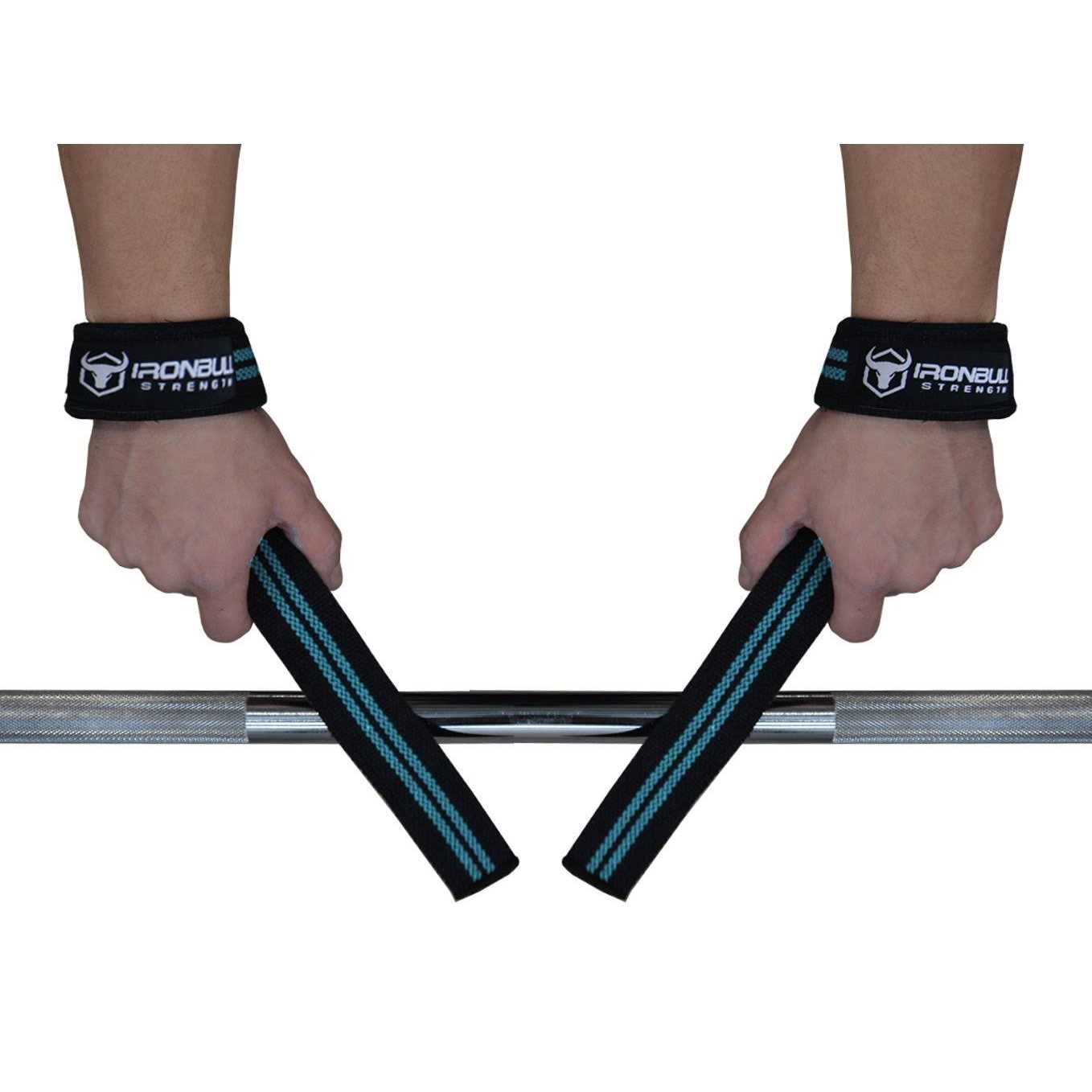 Iron Bull Strength Lifting Straps Padded Wrist Support Wraps for Powerlifting - Image 5