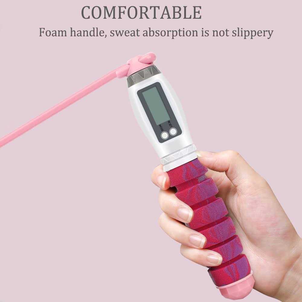 Workout Jump Rope with Counting ,9.85ft Adjustable Skipping Rope with Calorie Counter,Tangle-Free Rapid Speed Exercise Jumping Rope for Women - Image 5