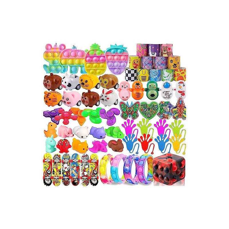 Sibucor 56 Pcs Pop Party Favors for Kids Fidget Treasure Box Toys - Image 4