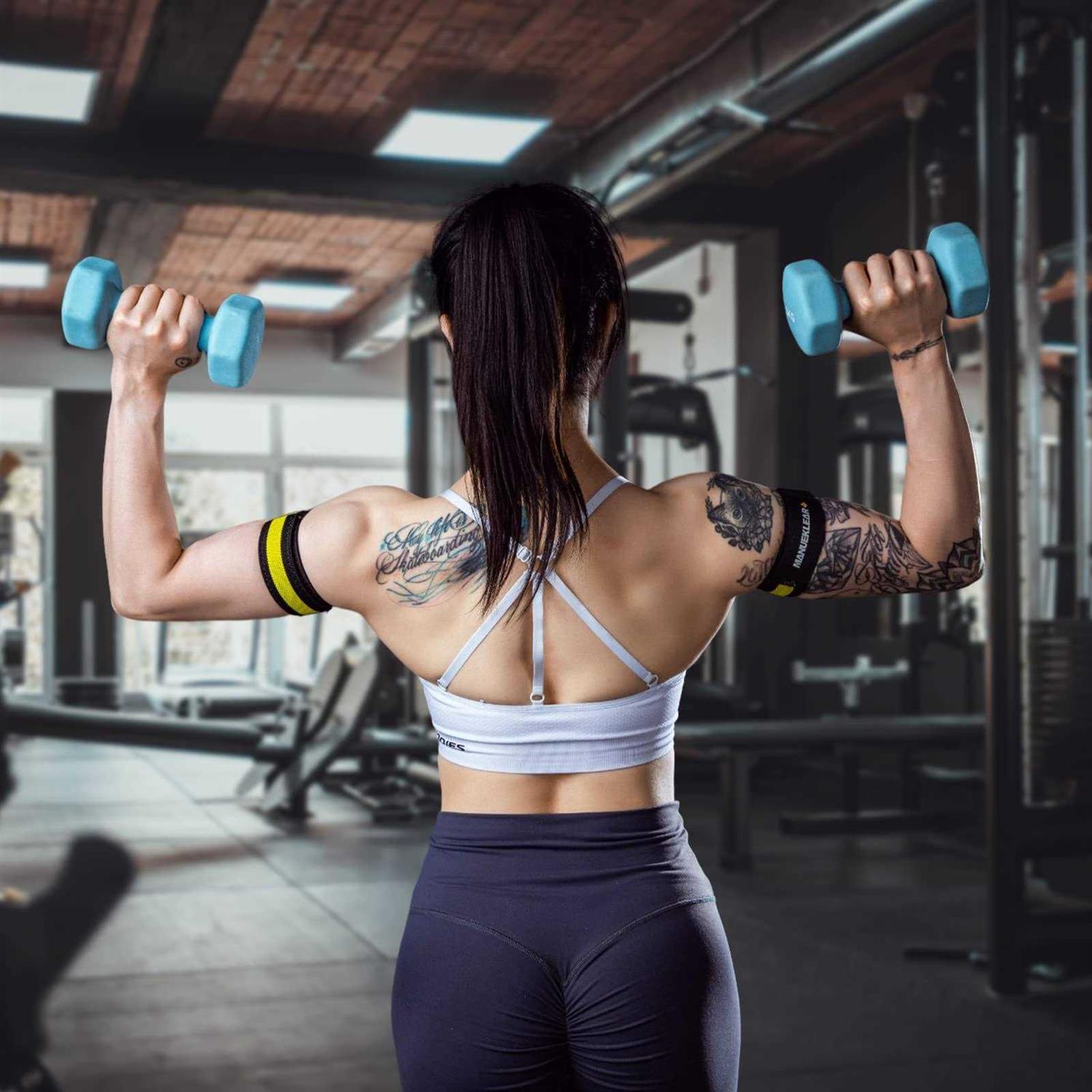 M MANUEKLEAR MANUEKLEAR Blood Flow Restriction Bands with Non Slip for Working Out to Occlusion Training - Image 5