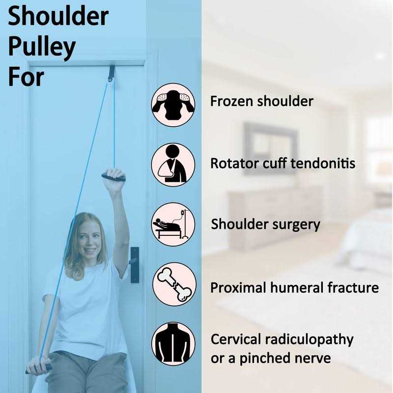Hshbxd Shoulder Pulley Over The Door Physical Therapy System, Exercise Pulley, Alleviate Shoulder Pain And Facilitate Recovery From Surgery - Image 4