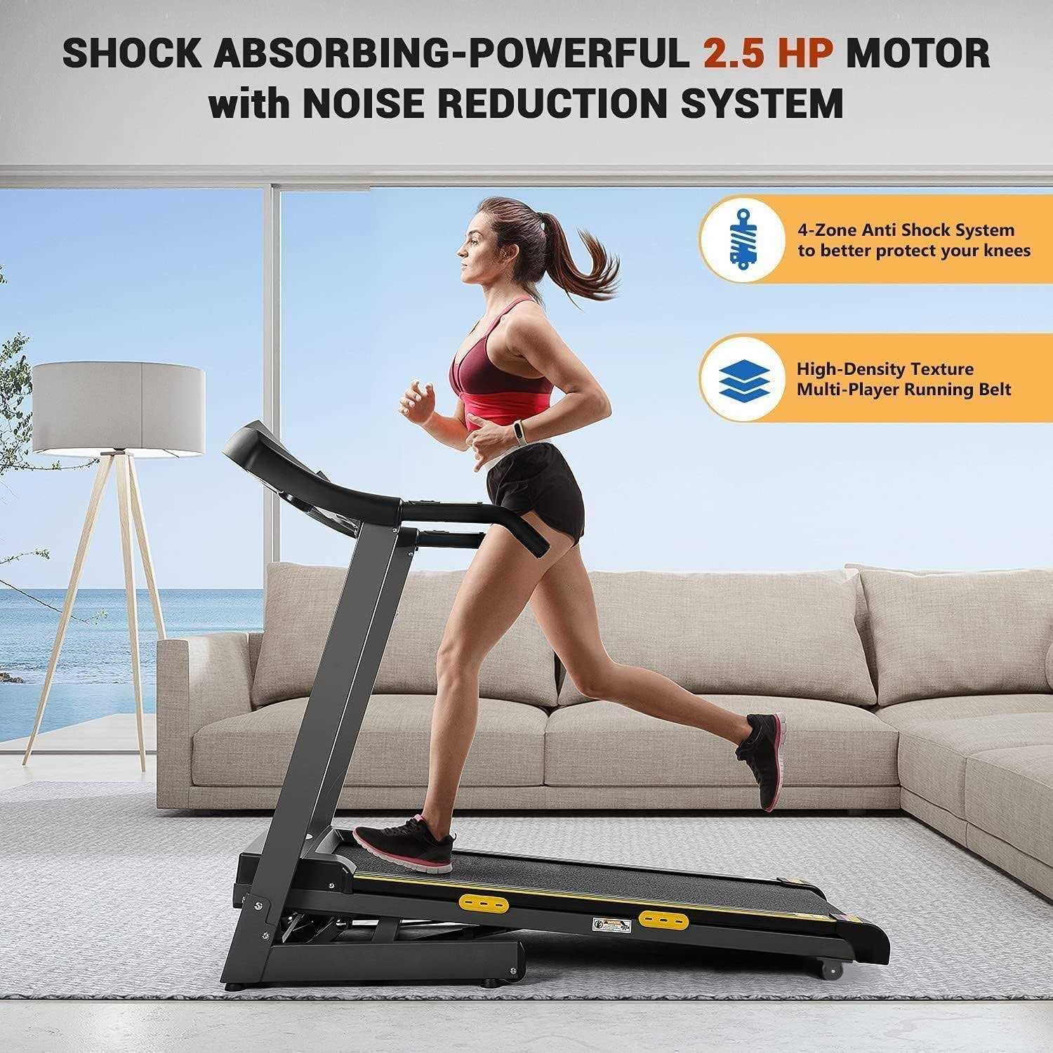 Treadmill with Auto Incline Foldable Treadmill 17'' Electric Treadmills 2.5HP/8.5MPH with 15 Training Programs 0-15% Auto Incline Large LCD Display - Image 3