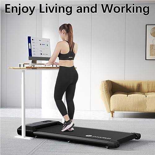DeerRun Walking Pad 2 in 1 Under Desk Treadmill 2.5HP Low Noise Walking Pad Running Jogging Machine with Remote Control for Home Office - Image 5