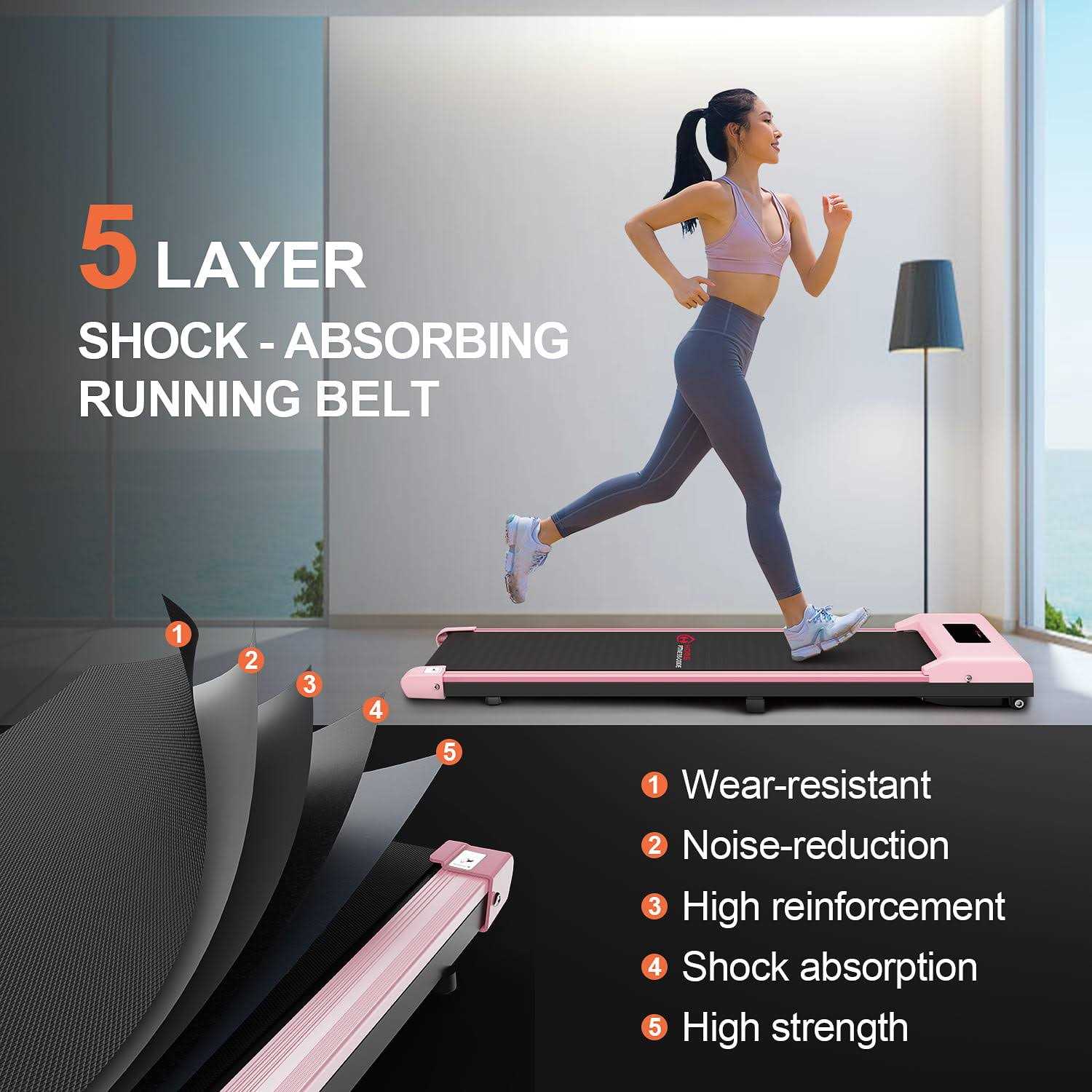 Home Fitness Code Treadmill Under Desk Treadmill - Image 5