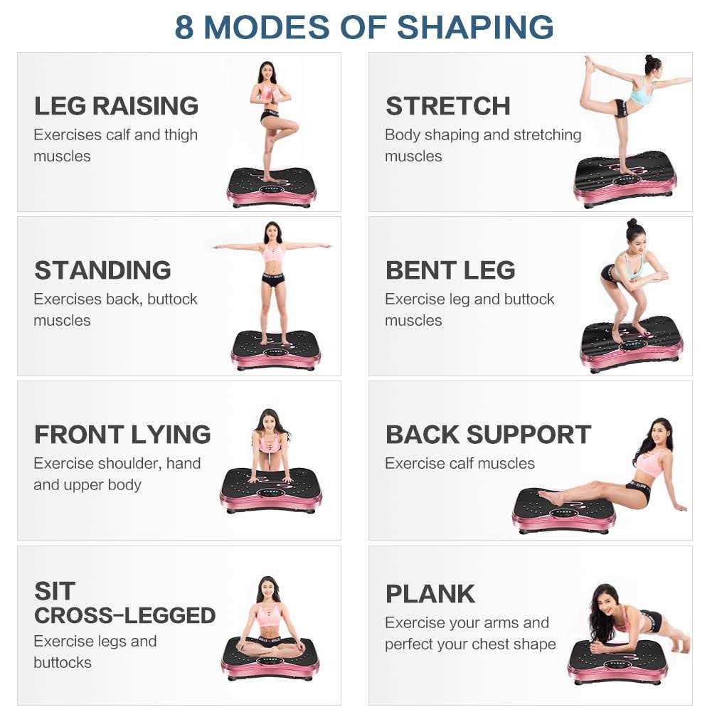 NIMTO Vibration Plate Exercise Machine Whole Body Workout Vibration Fitness Platform for Home Fitness & Weight Loss Remote Loop Resistance Bands - Image 5