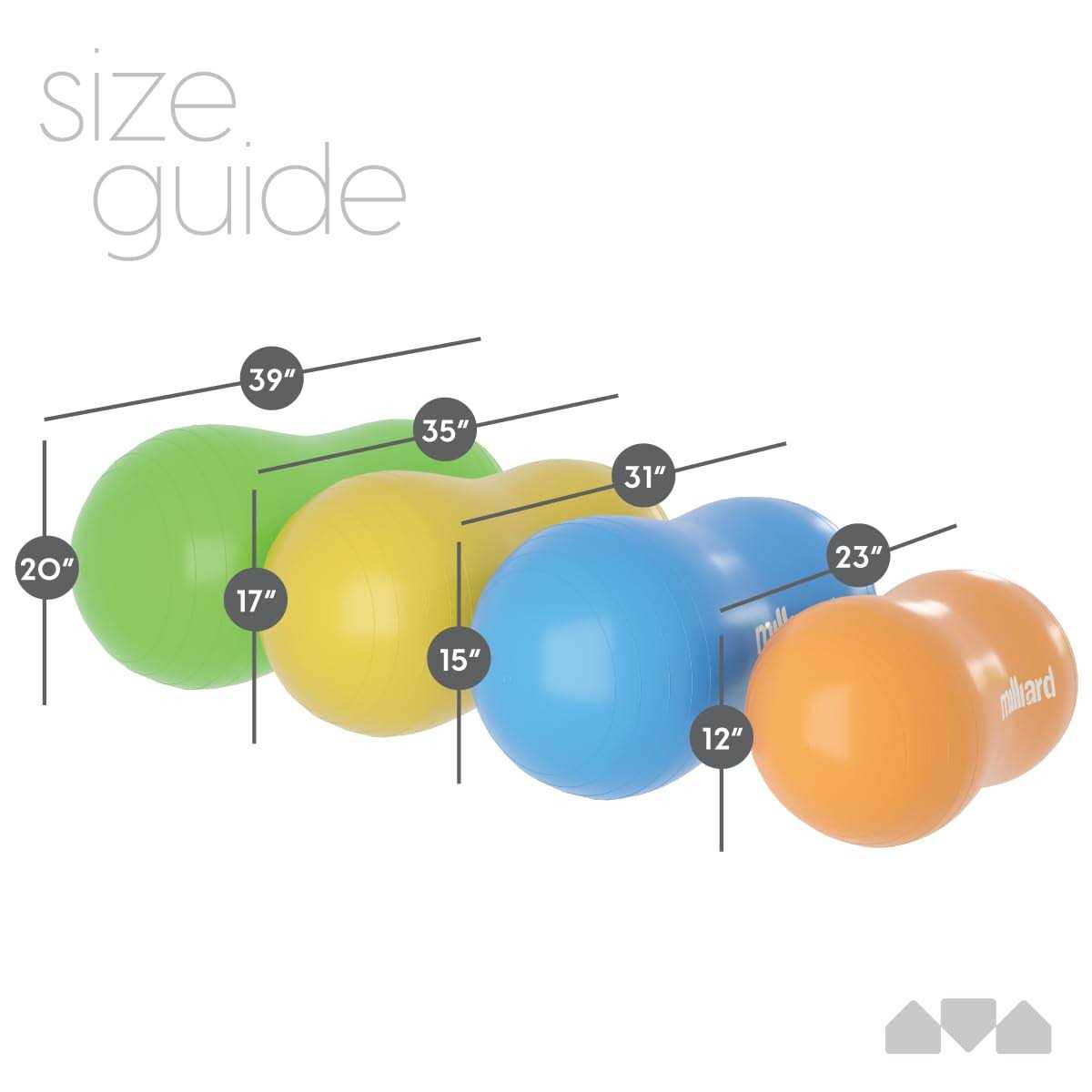 Milliard Peanut Ball Physio Roll for Exercise, Therapy, Labor, Birthing and Dog Training - Image 3