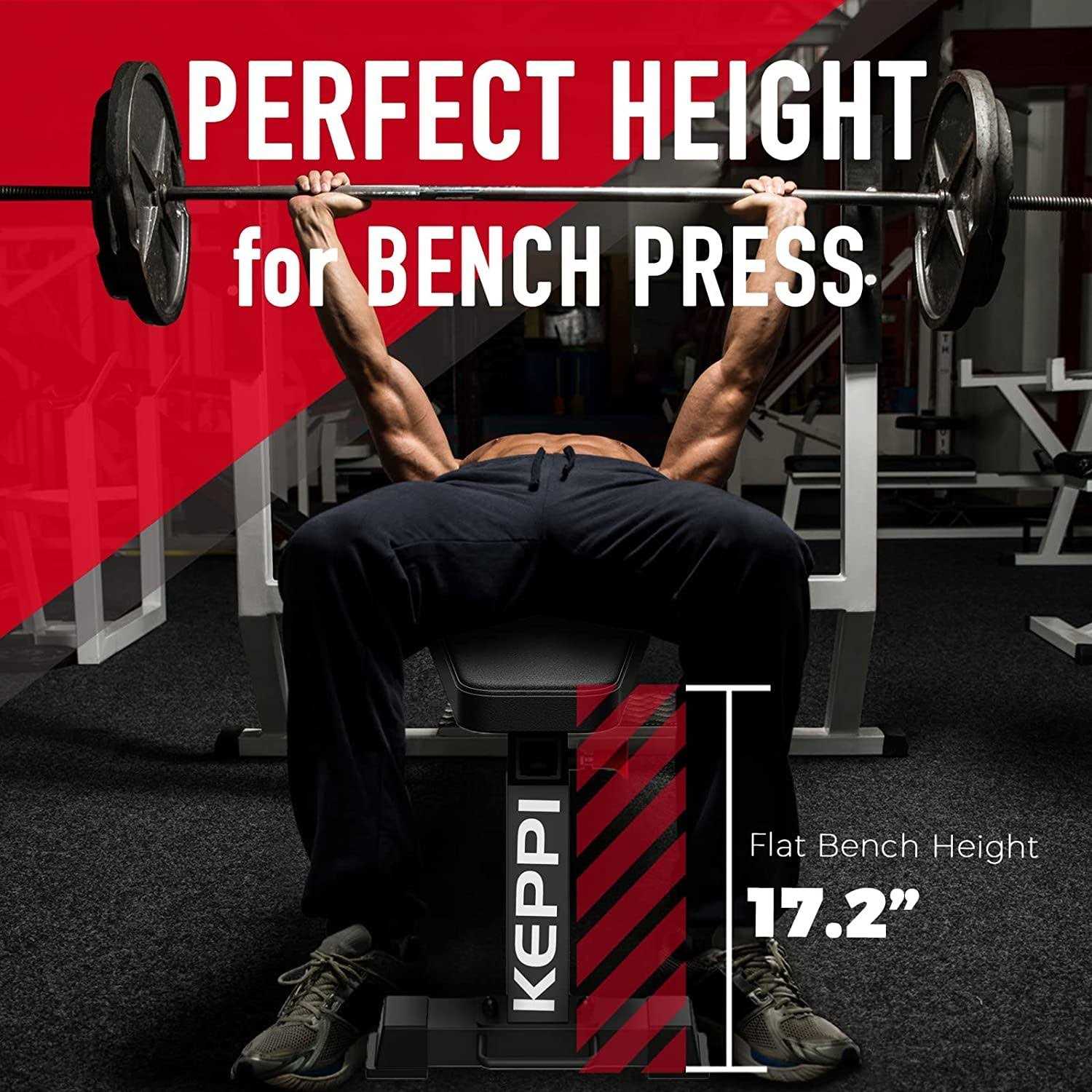 Keppi 1200lb Weight Bench Heavy Duty Bench1000 Pro Adjustable Workout Bench Press Set for Home Gym Strength Training - Image 3