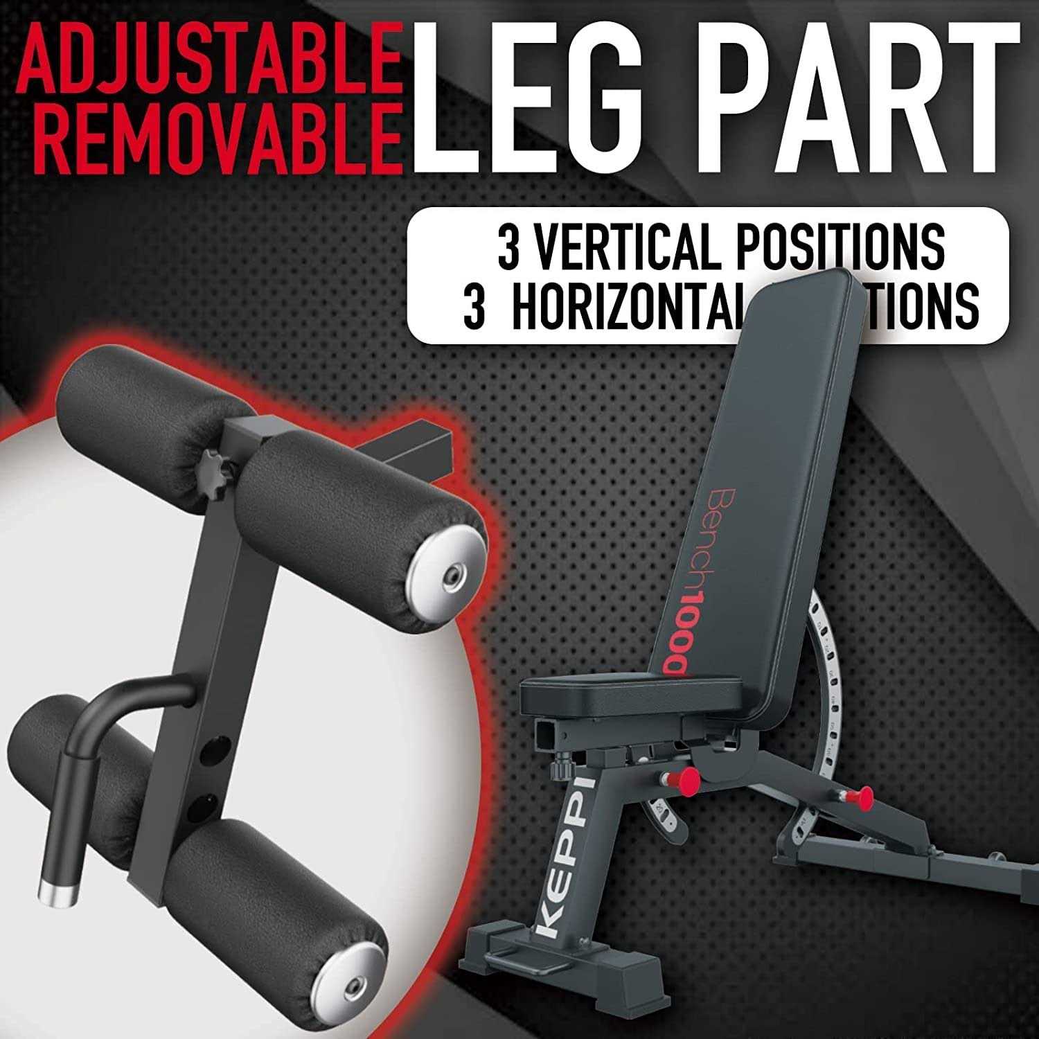 Keppi 1200lb Weight Bench Heavy Duty Bench1000 Pro Adjustable Workout Bench Press Set for Home Gym Strength Training - Image 5