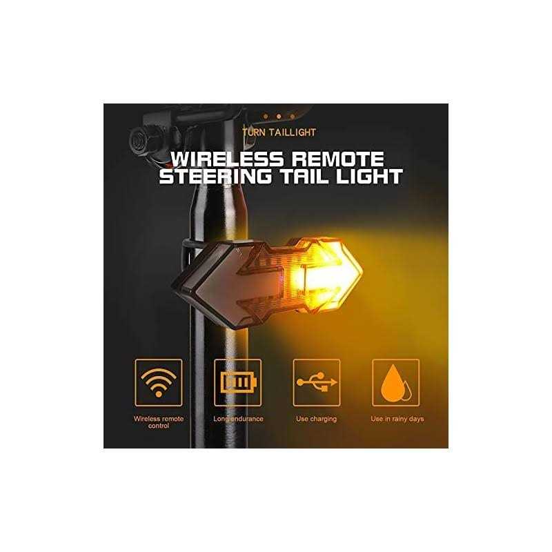 JINKEY Bike Turn Signals,Bright Bike Tail Light with Turn Signals - Image 4