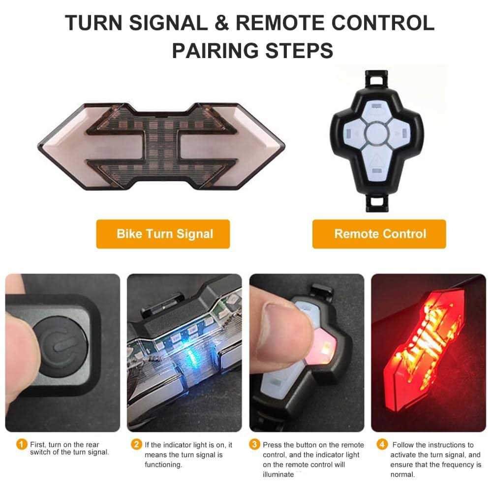 JINKEY Bike Turn Signals,Bright Bike Tail Light with Turn Signals - Image 5