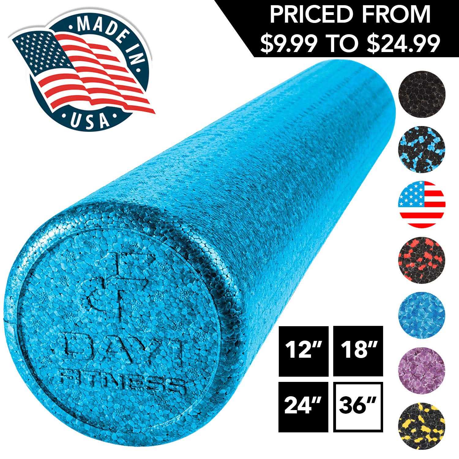 Day 1 Fitness High Density Foam Rollers - Image 4