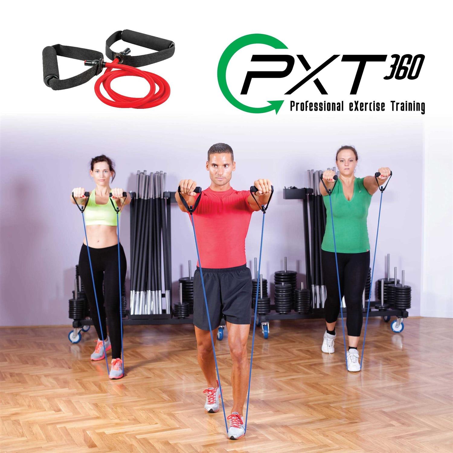 Resistance Bands with Handles by PXT360 Complete Set of 5 Heavy Weights Exercise Tube Band from 5 to 50 pounds - Image 3
