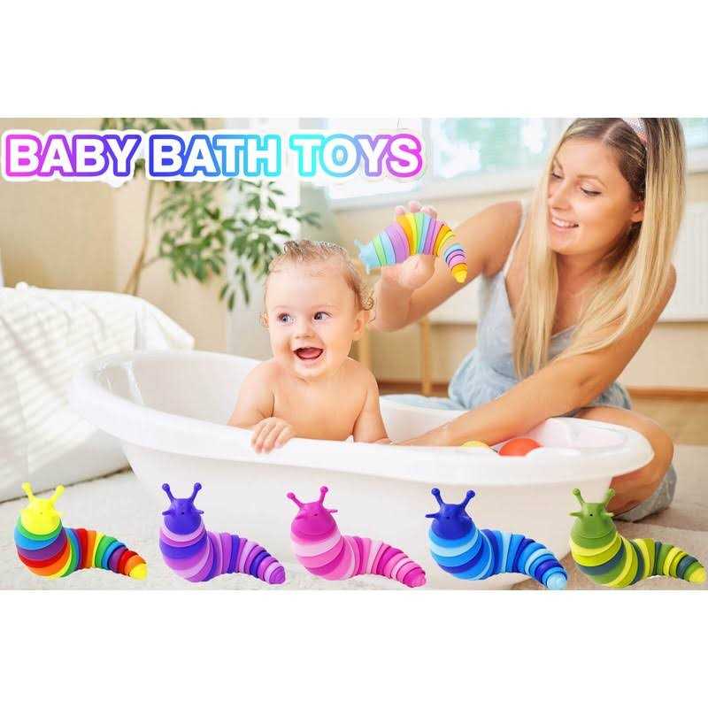 Kabvry Fidget Toys Slug ,Sensory Slug Toy Fidget Pack for Adults and Kids ,6Pcs Autism Sensory Toys,Toddler Toys,Office Toy,Exercise Wrist & Stress - Image 4