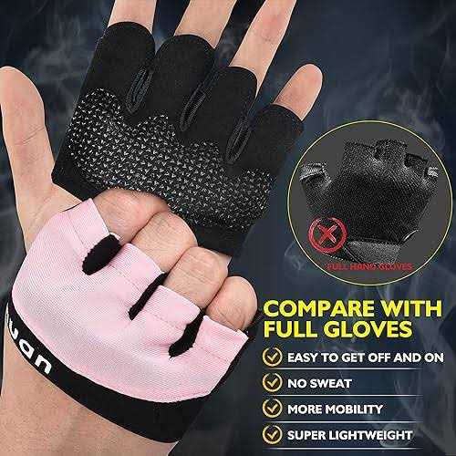 ihuan New Weight Lifting Gym Workout Gloves Men & Women Partial Glove Just for The Calluses Spots - Image 3