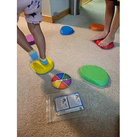 NATIONAL GEOGRAPHIC Stepping Stones for Kids – 7 Durable Non-Slip Stones Encourage Toddler Balance & Motor Skills - Image 5