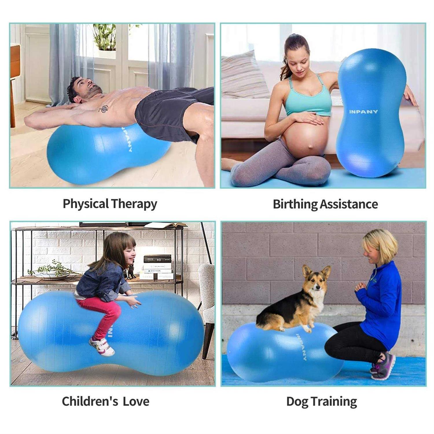 INPANY Peanut Ball Anti Burst Exercise Ball for Labor Birthing - Image 5