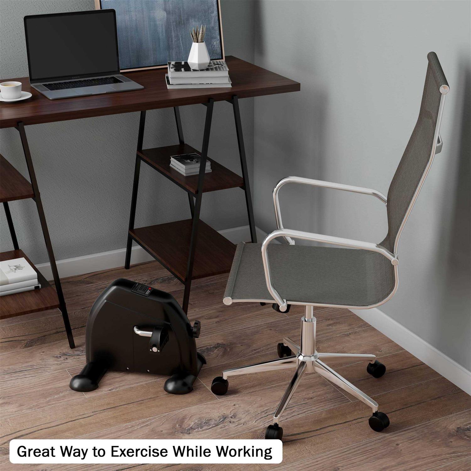 Wakeman Fitness Under Desk Bike and Pedal Exerciser with Calorie Counter - Image 4