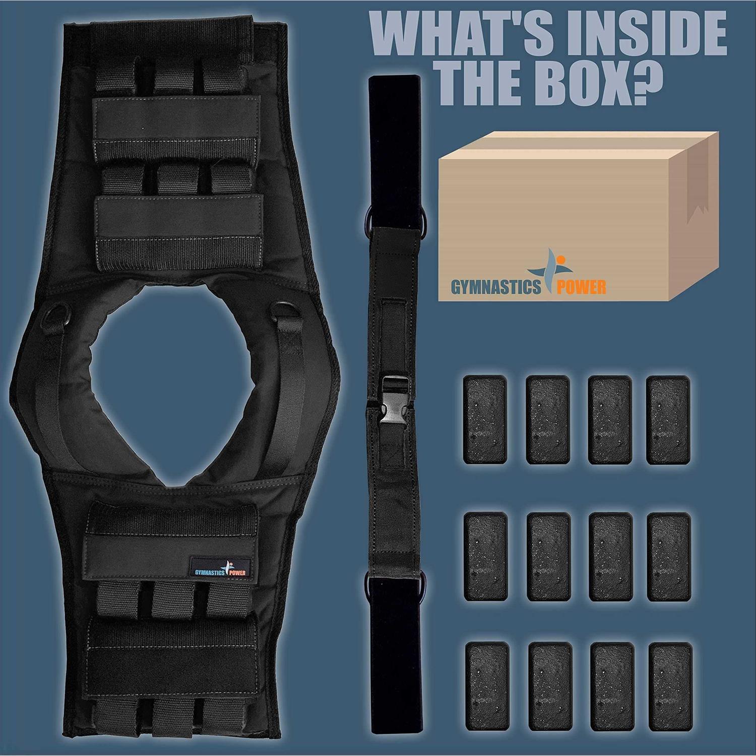 Gymnastics Power Weighted Vest 6Lb, 10Lb, 12Lb, 25Lb, 35Lb, 45Lb, 60lb Removable Iron Weights For Men And Women Workout For Calisthenics And - Image 3