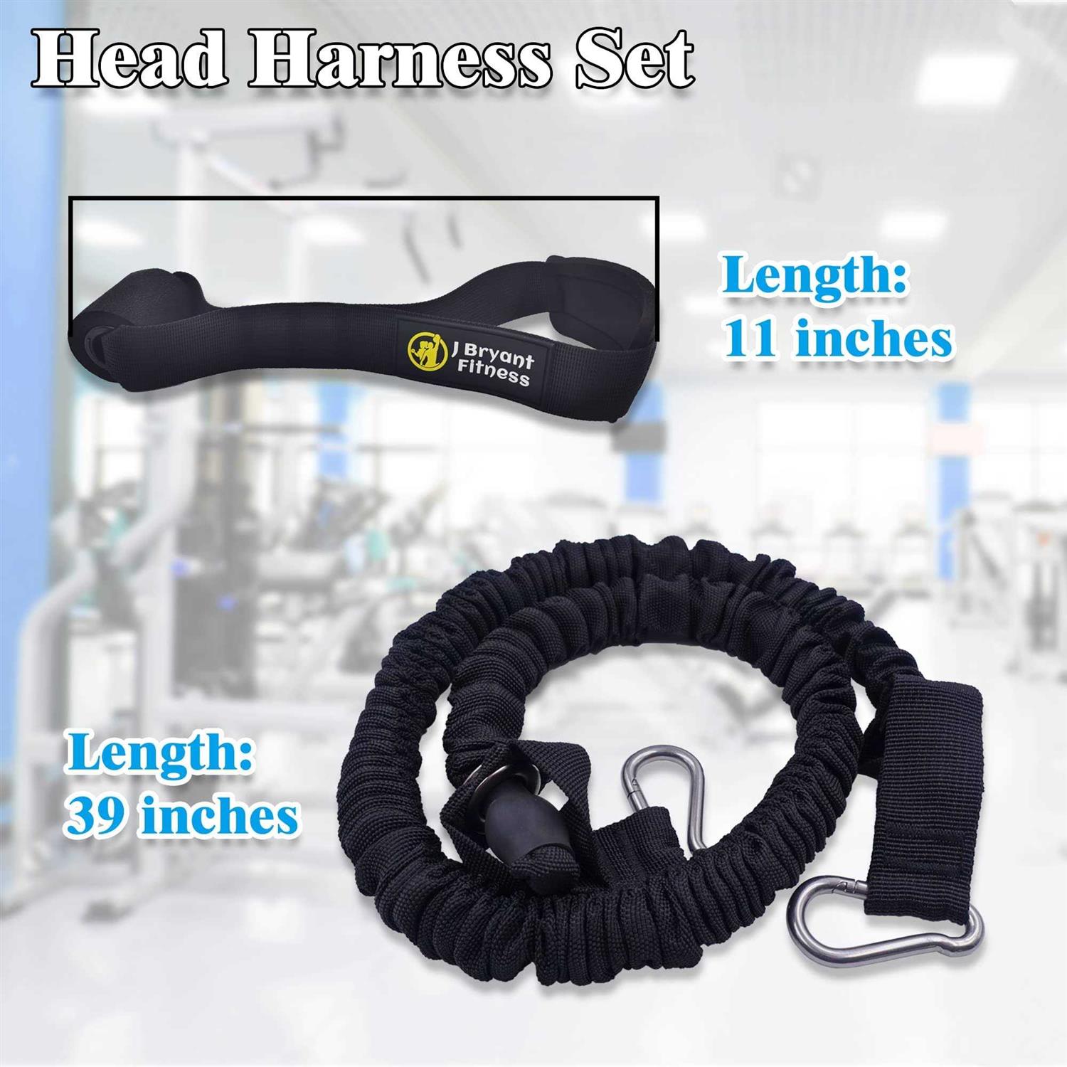 J Bryant Neck Harness Head Weight Lifting with Resistance Tube Bands - Image 5
