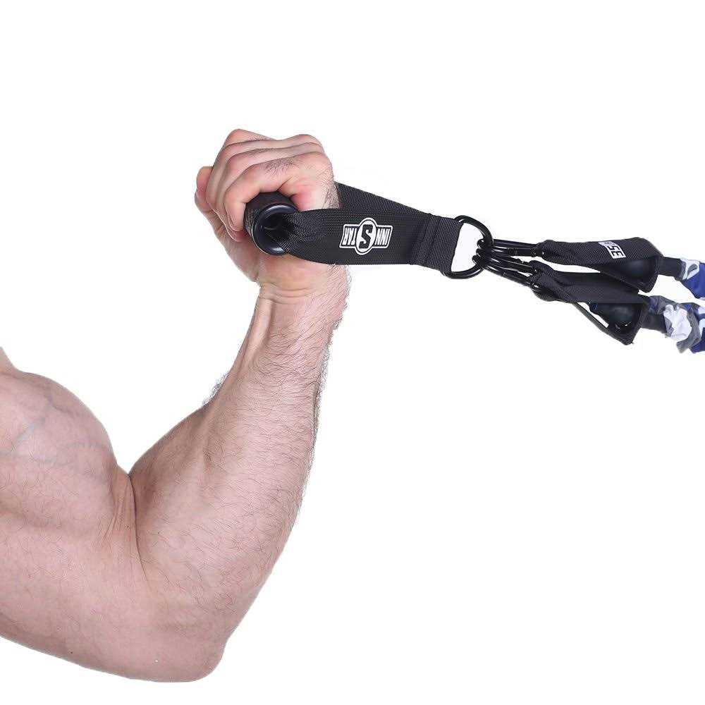 INNSTAR Upgraded Heavy Duty Exercise Handles Cable Machine Attachments Resistance Bands Handles with Solid ABS Core Grips Fitness Strap Stirrup - Image 4