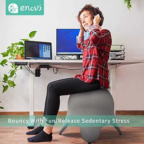 ENOVI Starfish Ball Chair Yoga Ball Chair Exercise Ball Chair Ergonomic Design for Home Office Desk - Image 4