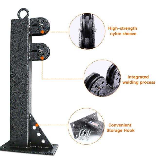 TRENDBOX Pulley System Gym Cable Machine LAT Pulldown Attachments Chest Expansion Training Exercise and Fitness Home Gyms - Image 3