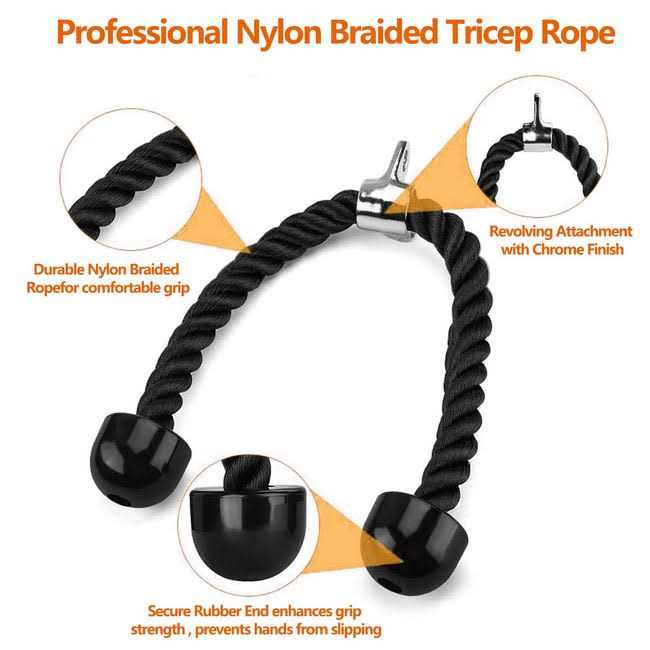 TRENDBOX Pulley System Gym Cable Machine LAT Pulldown Attachments Chest Expansion Training Exercise and Fitness Home Gyms - Image 5