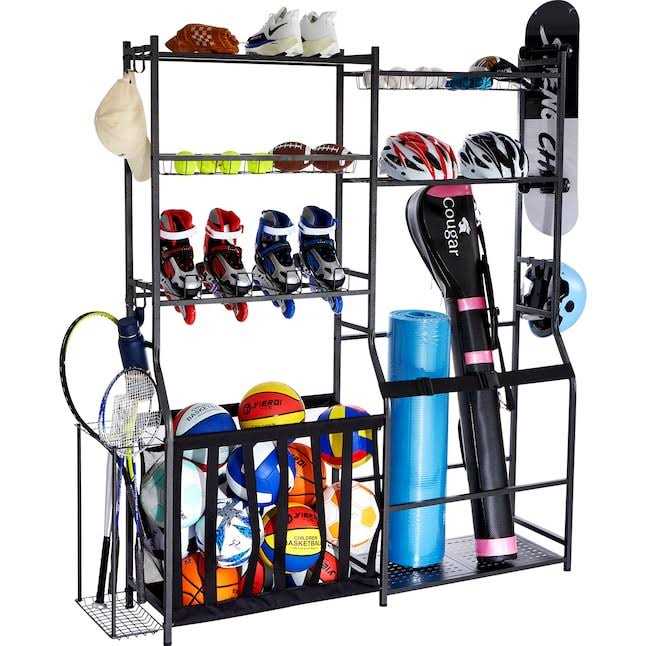 VEVOR Squat Stand Power Rack, Multi-Functional Power Rack with Pull up Bar, Hook, and Weight Plate Storage Attachment - Image 4