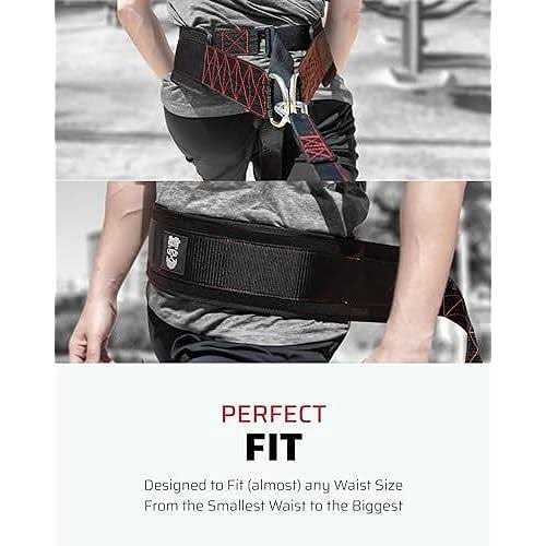 THEFITGUY Sled Pulling Belt Adjustable Closure 2 Sled Pulling Straps & 4 Hooks Included - Image 4