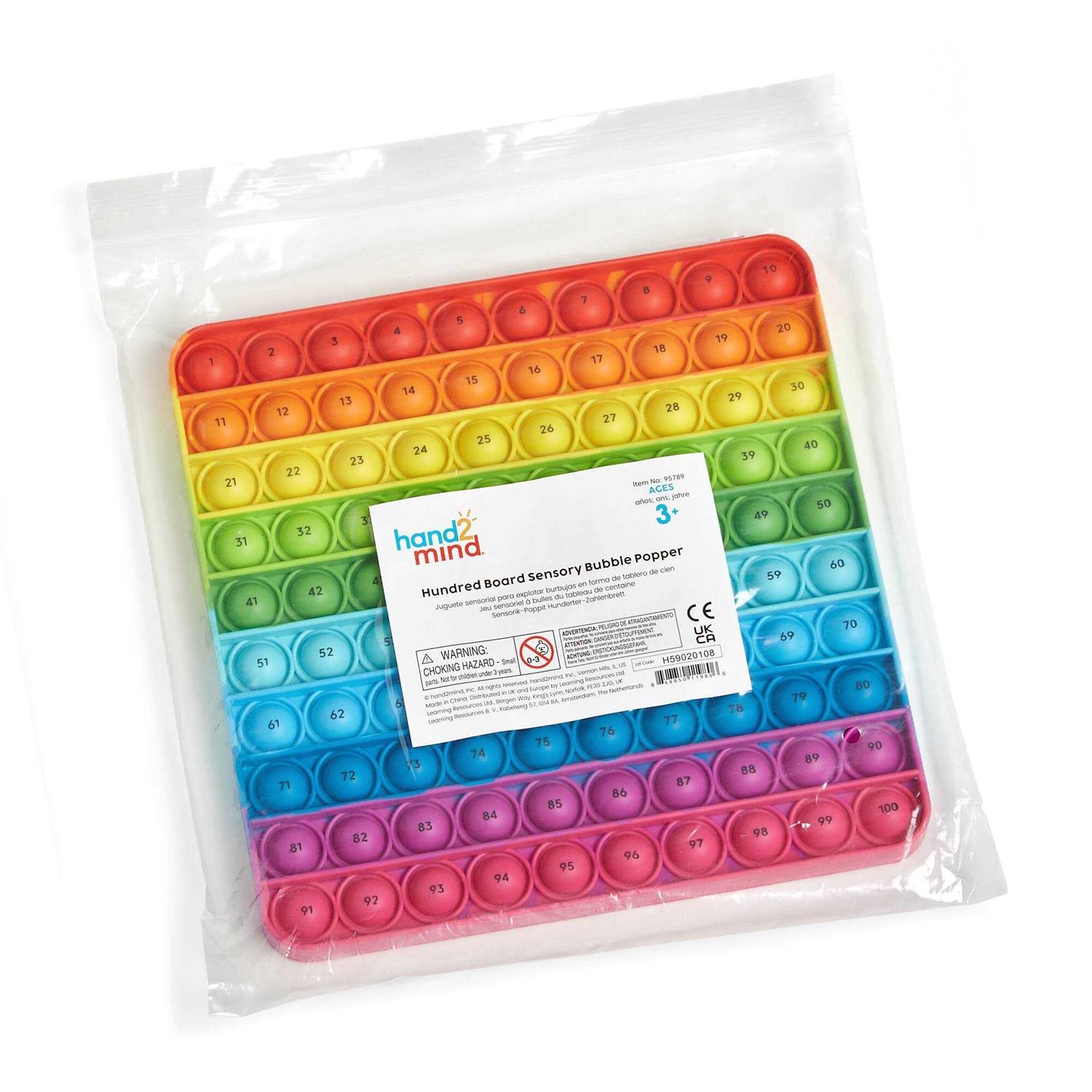 hand2mind Hundreds Board Pop It Sensory Bubble Popper - Image 3