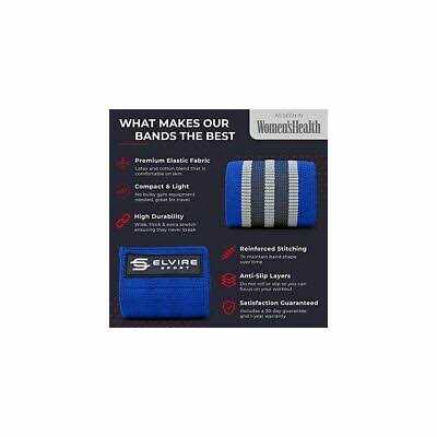 ELVIRE SPORT ELVIRE Fabric Resistance Bands for Working Out Exercise Bands Resistance Bands Set of 3 - Image 3