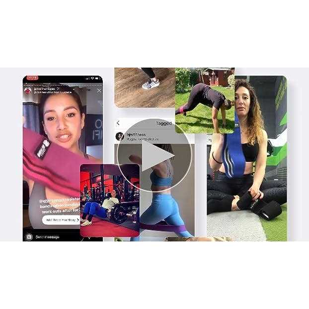 ELVIRE SPORT ELVIRE Fabric Resistance Bands for Working Out Exercise Bands Resistance Bands Set of 3 - Image 3