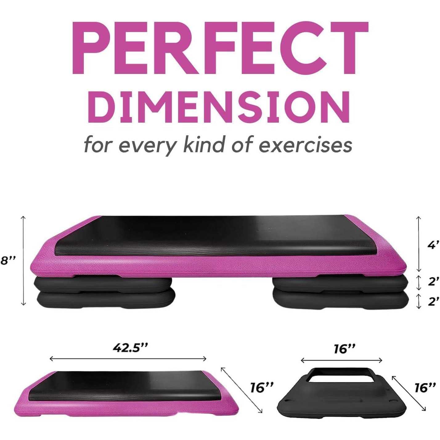 Yes4All Adjustable Aerobic Step Platform 4 Risers and - Image 4