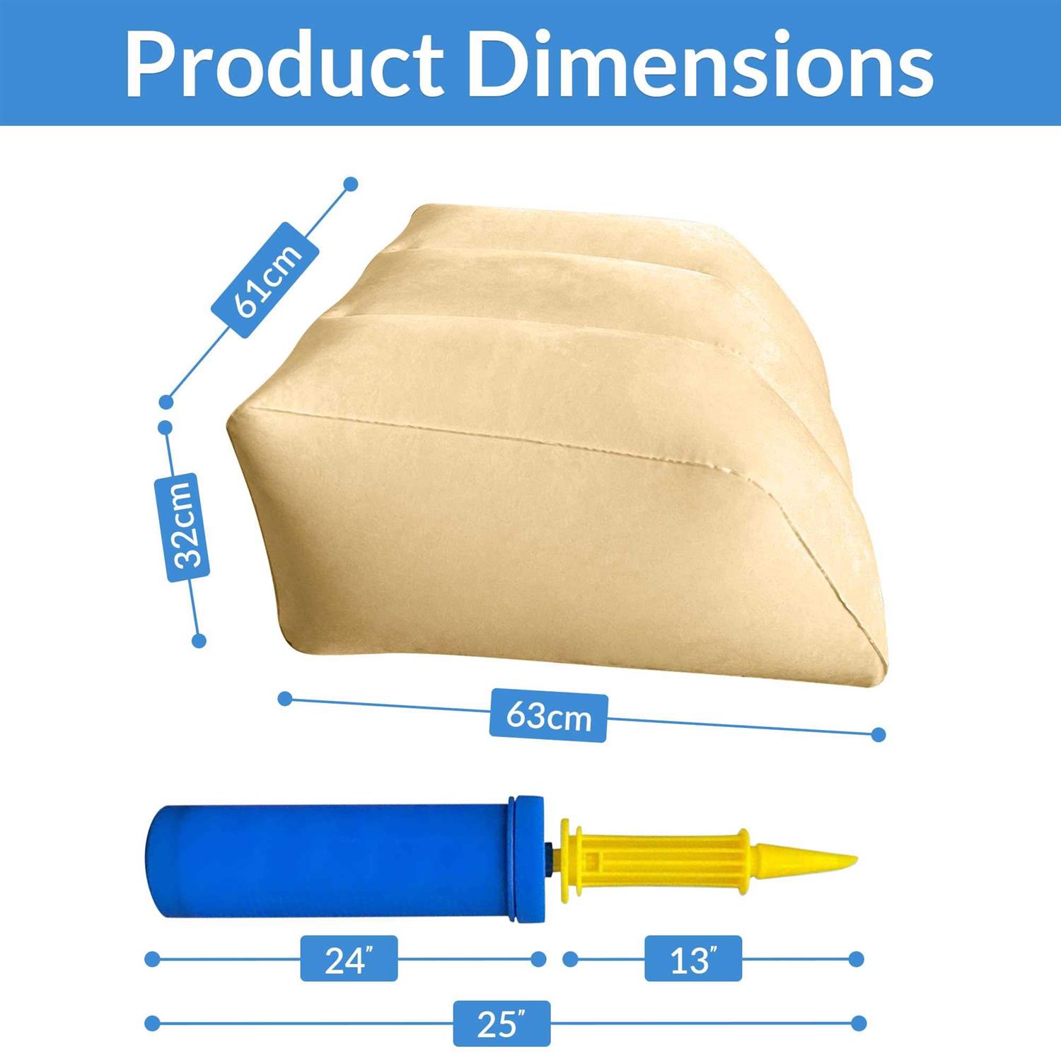 Leg Pillows for Elevation Blood Circulation and Knee Pillows for Sleeping for Back Pain with Hand Air Pump -Wedge Leg Pillow Inflatable Pillows - Image 4