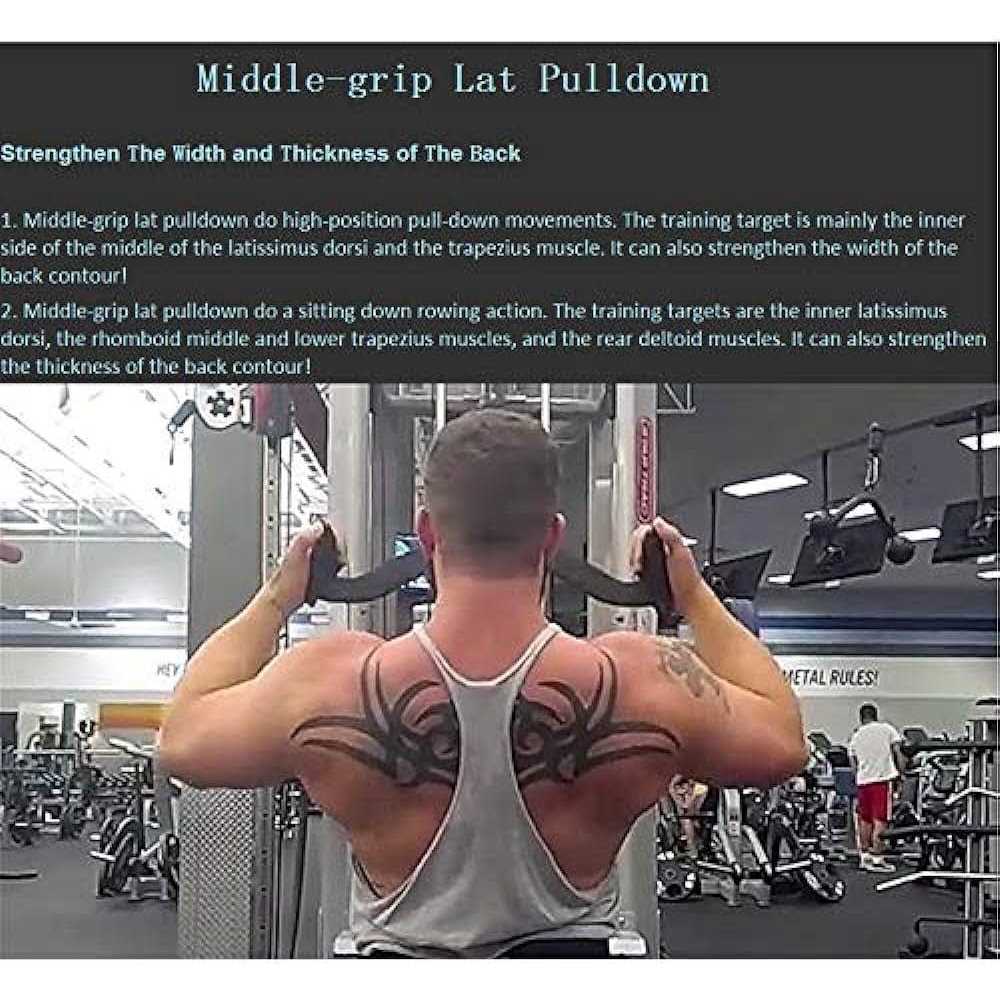 MARSAFIT Home Gym Fitness Rowing T-bar V-bar Pulley Cable Machine Attachments - Image 4