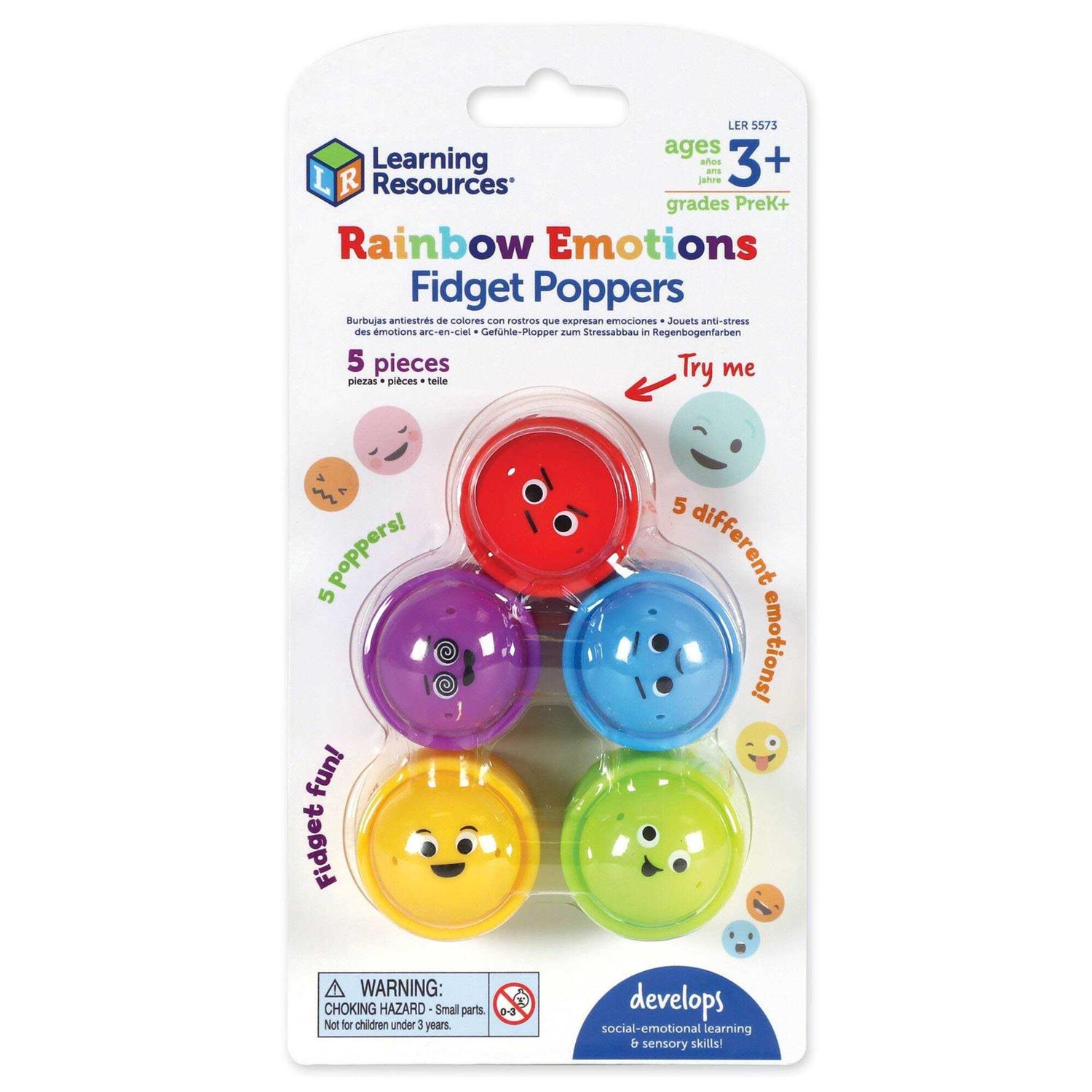 Learning Resources Rainbow Emotion Fidget Poppers - Image 3