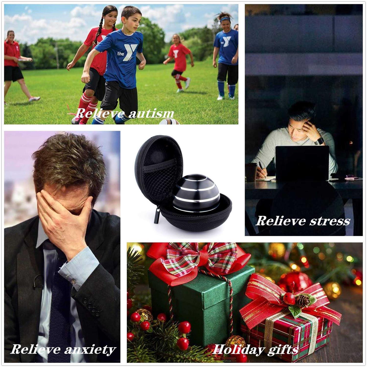 Kinetic desk toys full body optical illusion spinner ball - Image 5