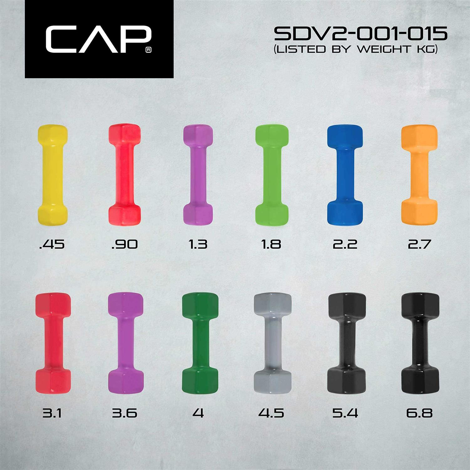 Cap Barbell Vinyl Coated Dumbbell - Image 4