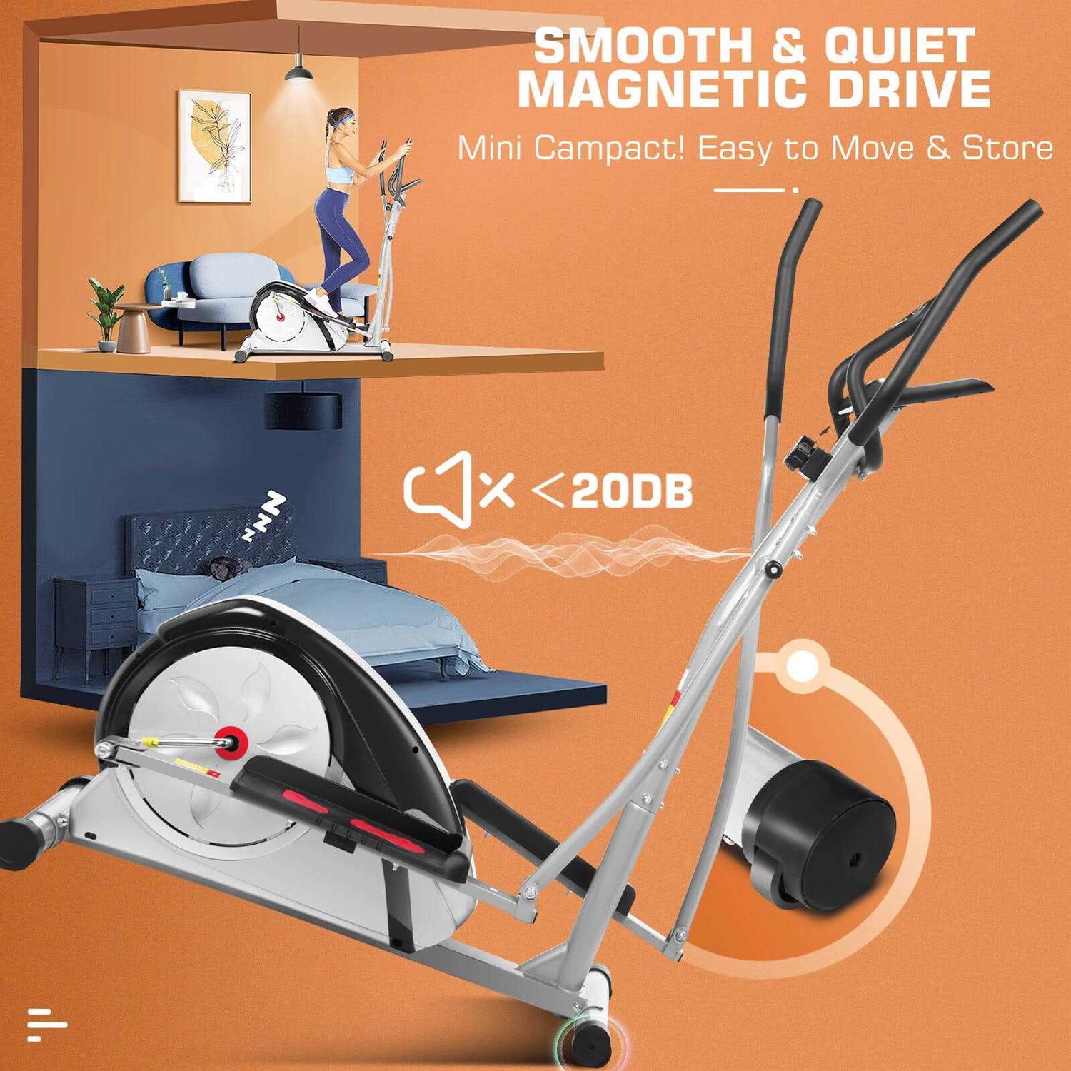 Tikmboex APP Elliptical Machine Elliptical Trainer with 8-Level of Magnetic Resistence - Image 3