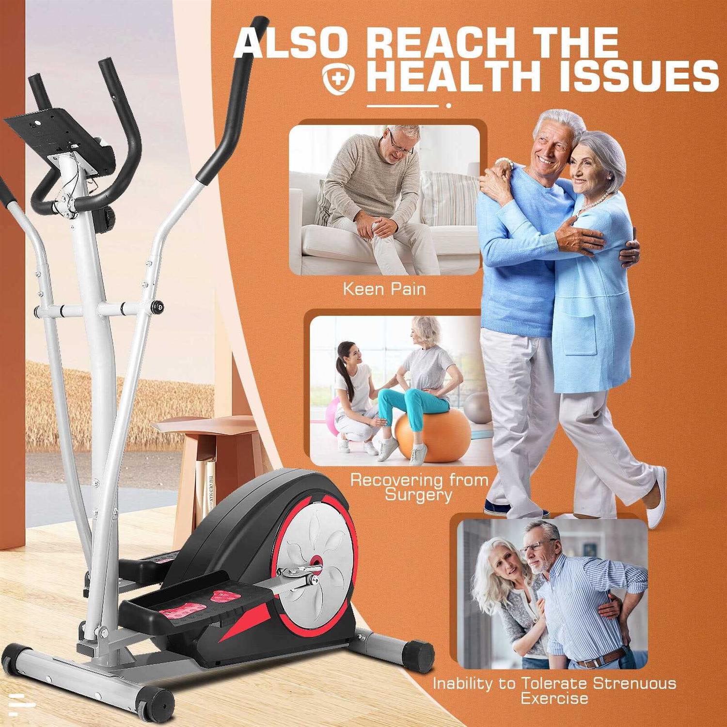 Tikmboex APP Elliptical Machine Elliptical Trainer with 8-Level of Magnetic Resistence - Image 4