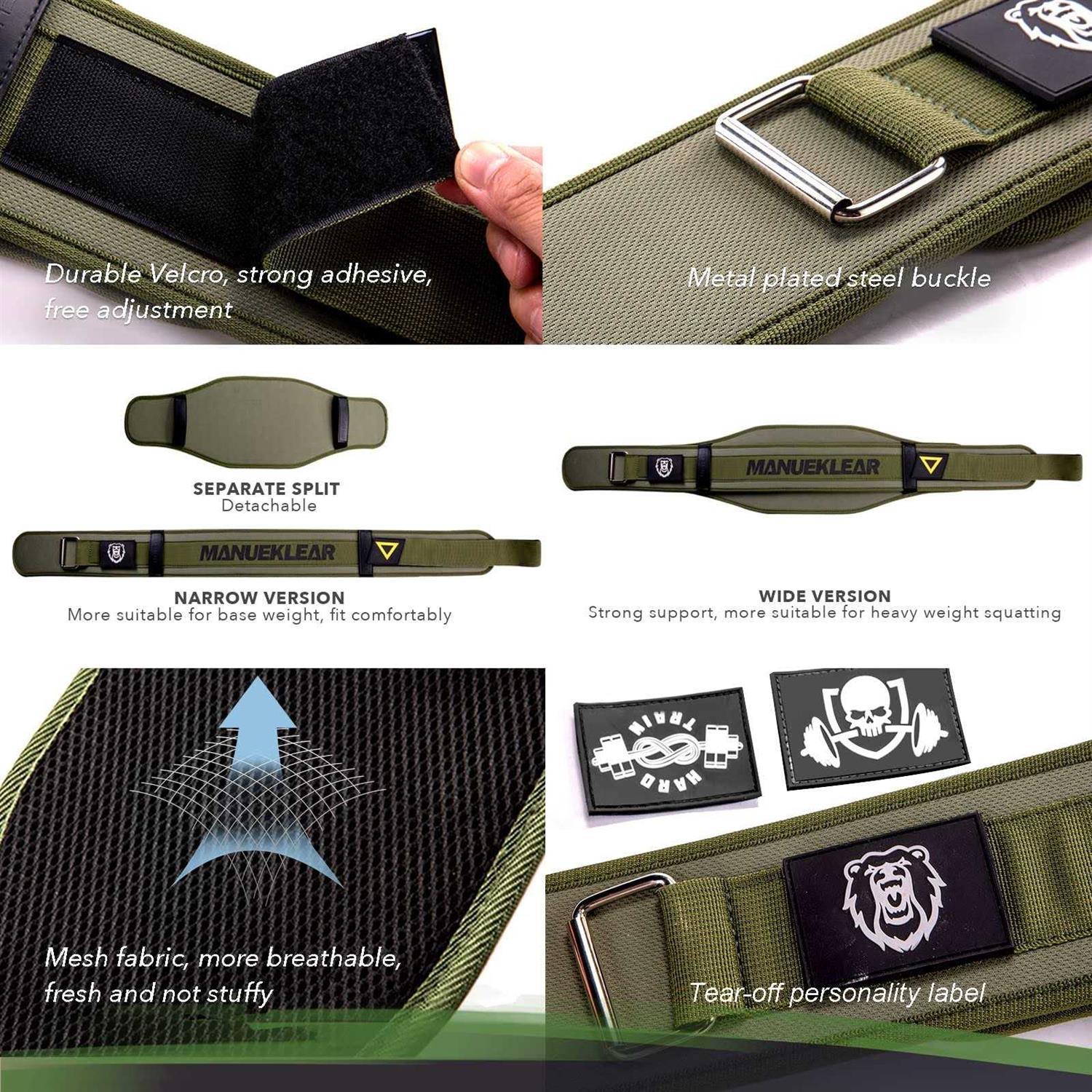 M MANUEKLEAR Weight Lifting Belt Lifting Belts for Women Men,MANUEKLEAR Weightlifting Belt Quick Locking Back Support for Bodybuilding - Image 4