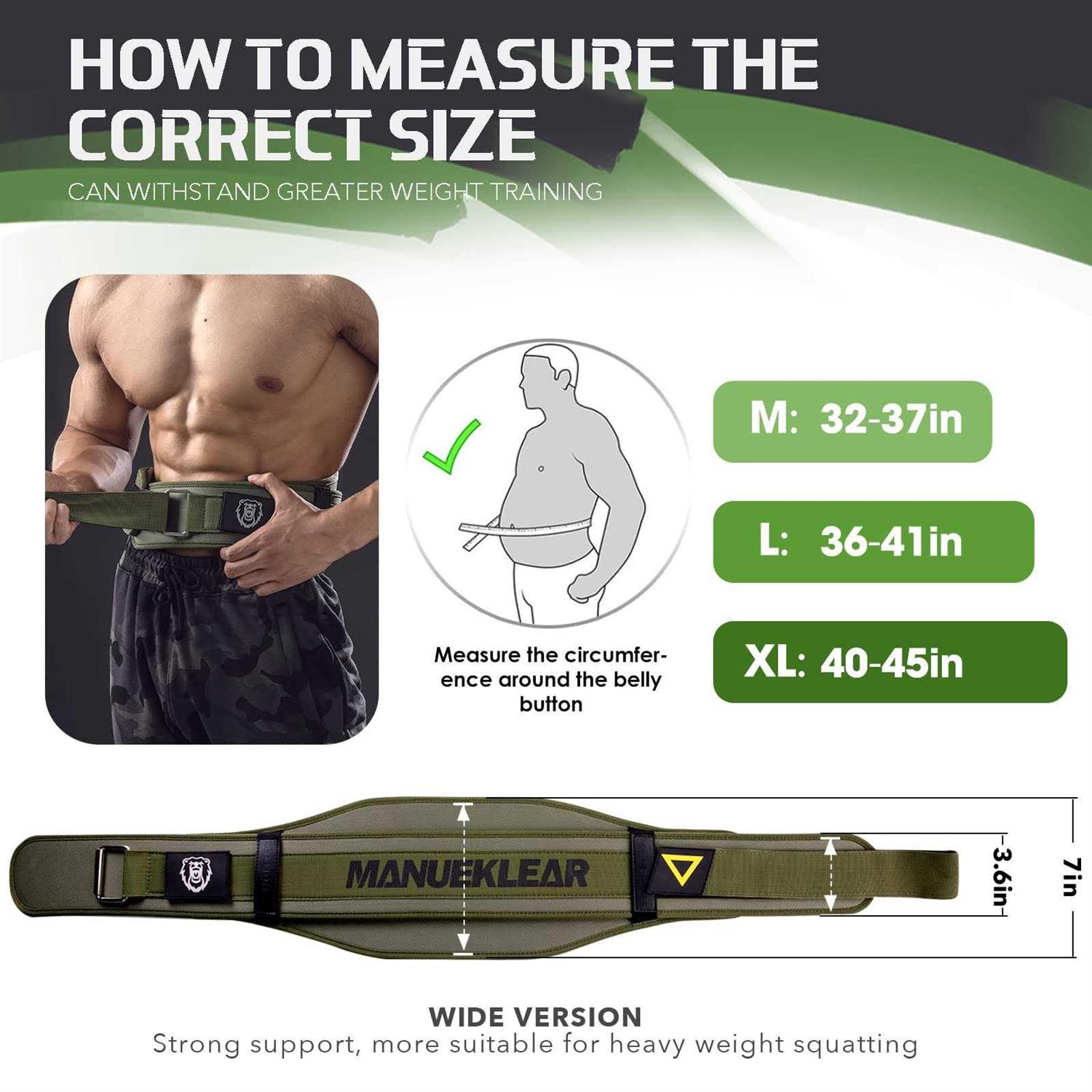 M MANUEKLEAR Weight Lifting Belt Lifting Belts for Women Men,MANUEKLEAR Weightlifting Belt Quick Locking Back Support for Bodybuilding - Image 5