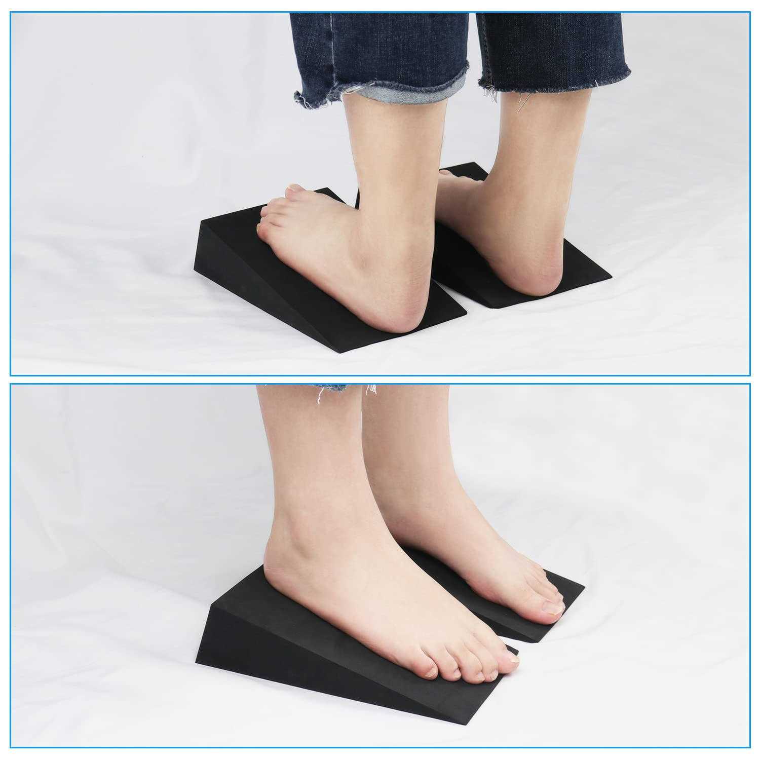 Linhoo Foam Wedge Slant Board 2 Pcs Calf Stretcher for Yoga, Squats and Physical Therapy - Image 3